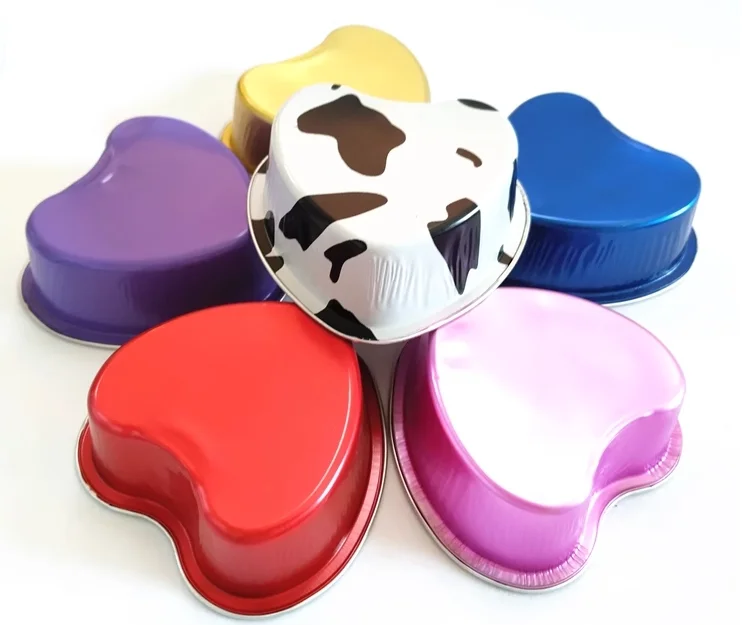 Thickened Disposable Round Foil Cake Baking Aluminum Tray with Lids Customized Shape Foil Box Aluminum Foil Container for Cakes