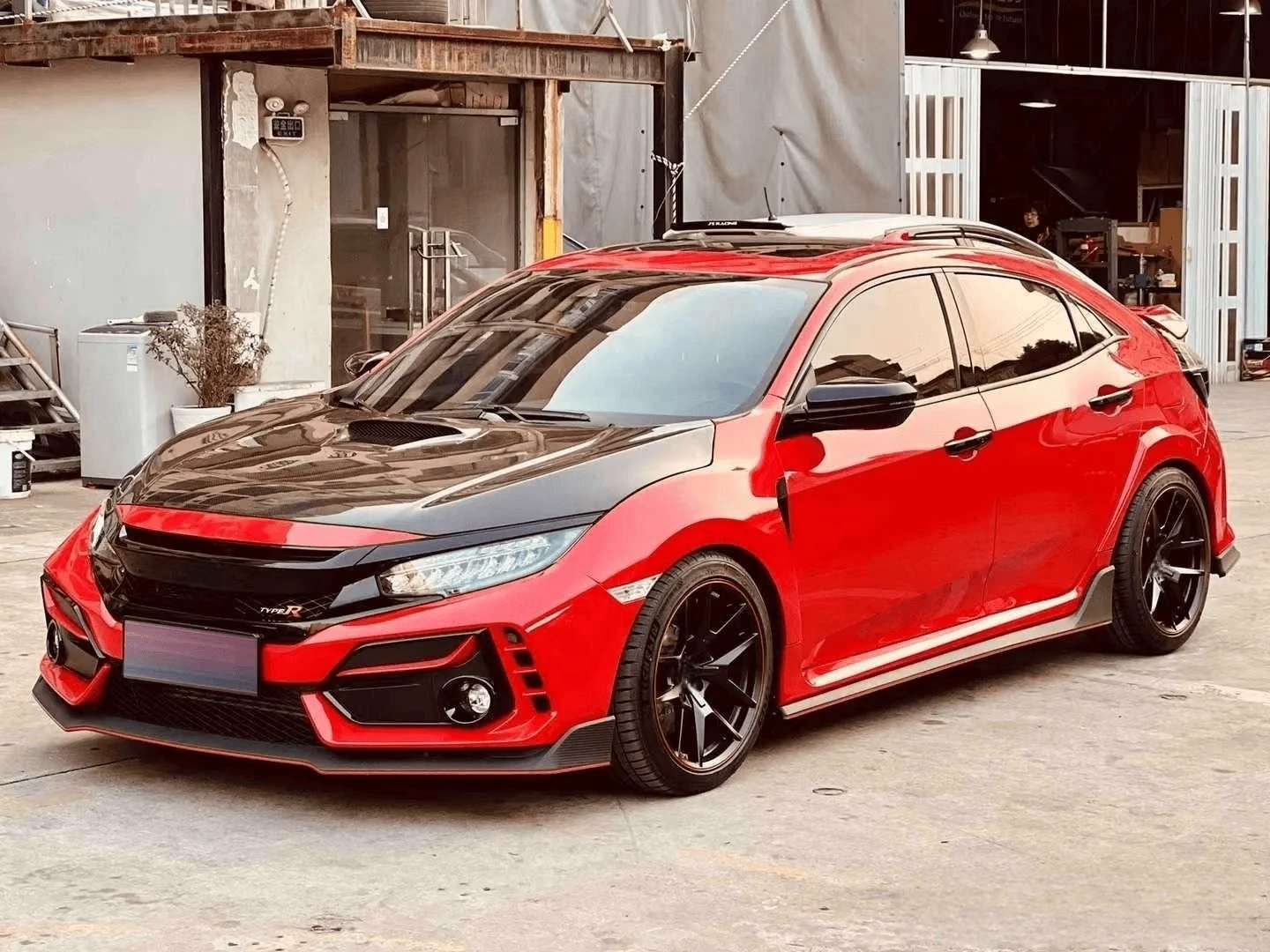 Заводская цена, полный широкий обвес для Honda Civic FK 8 хэтчбек седан 2016-2020 обновленные комплекты для широкого кузова в стиле toType-R