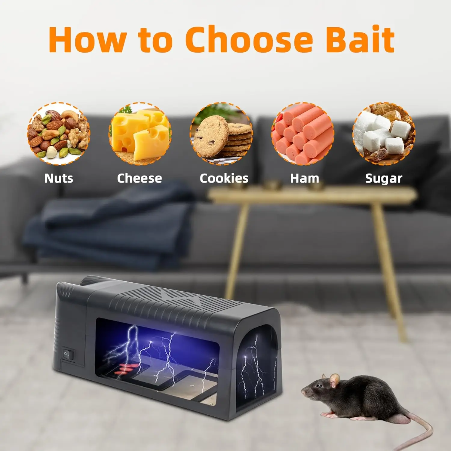 THANOS 2024 Electric Mouse Trap Indoor Electronic Rodent Trap MK08 Mouse Killer Hunting Mouse Rodent Killer Electric Shock Trap
