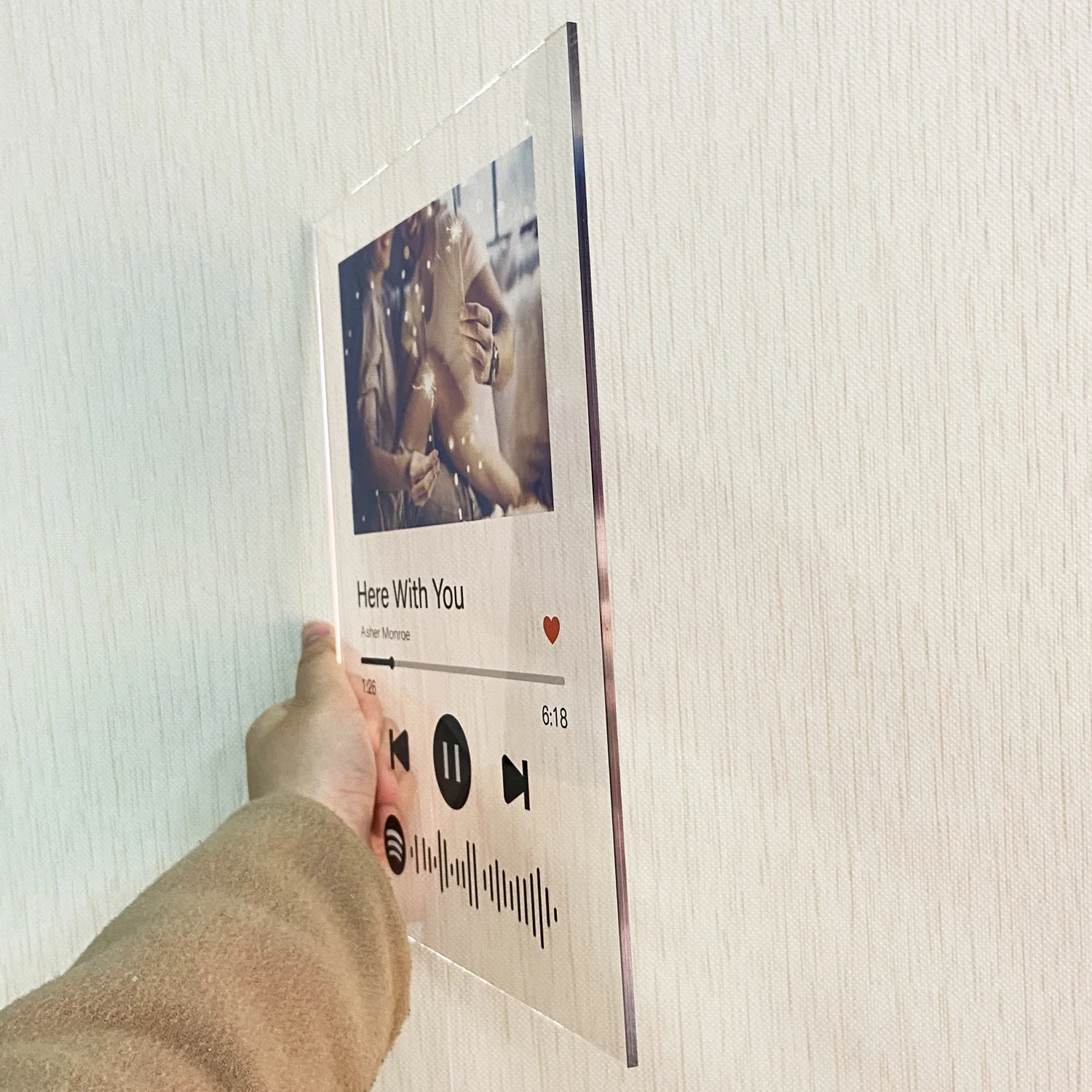 Прозрачная акриловая музыкальная вывеска с УФ-печатью, акриловая музыкальная табличка с индивидуальным дизайном