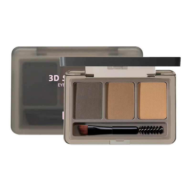 Waterproof Eyebrow Makeup Kit Professional Long-Lasting Three-Color Brow Definer 100% Cruelty-Free Eyebrow Powder