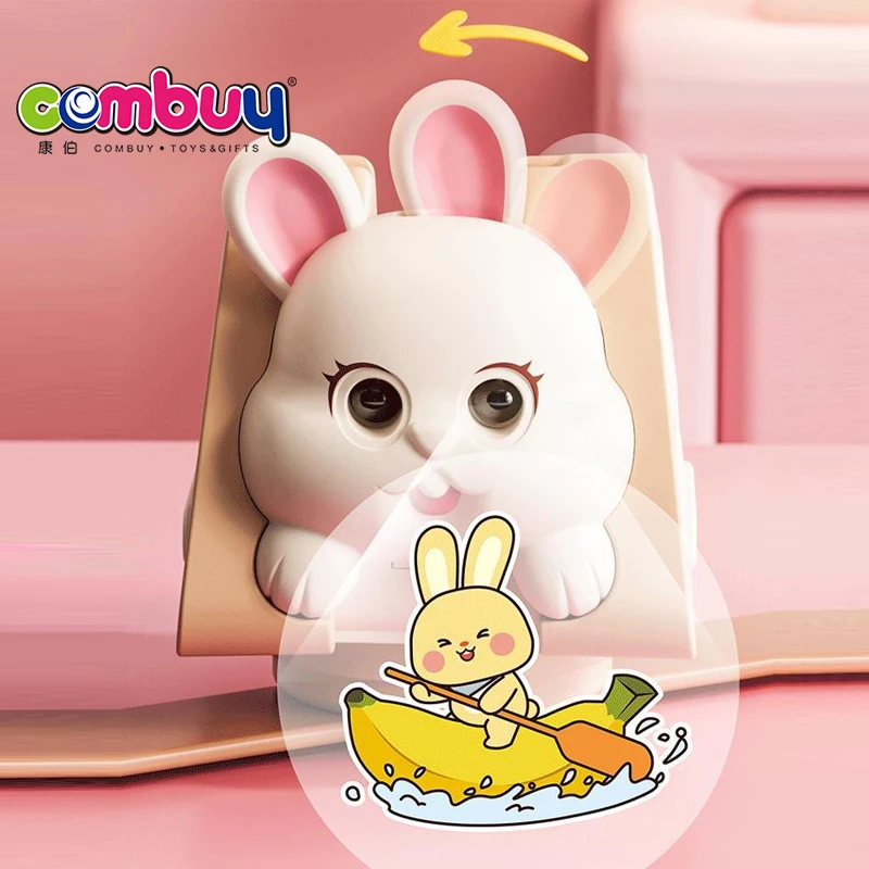 Dynamic projector chassis 360 rotating cute kids toy mini watch projection