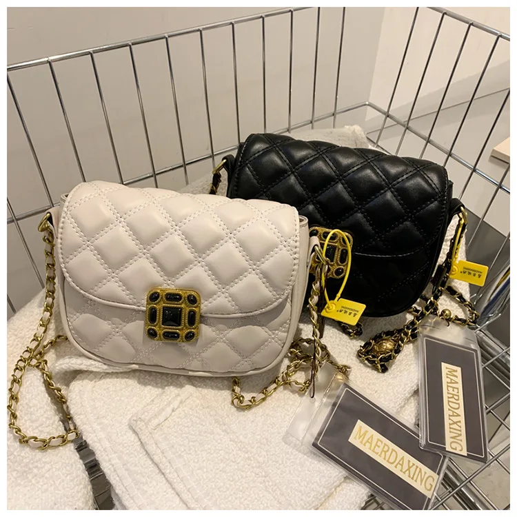 Drop shipping Solid PU Leather Bag Cross Shoulder Key Chain Purse Women Fashion Small jelly 2022 Style Handbag