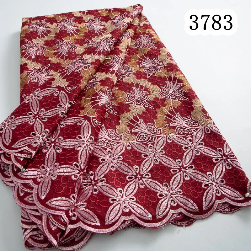 3783 Austria Swiss Voile Cotton Lace Fabric Dubai High Quality African Nigeria Lace Fabric For Elegant Women Wedding Party Dress