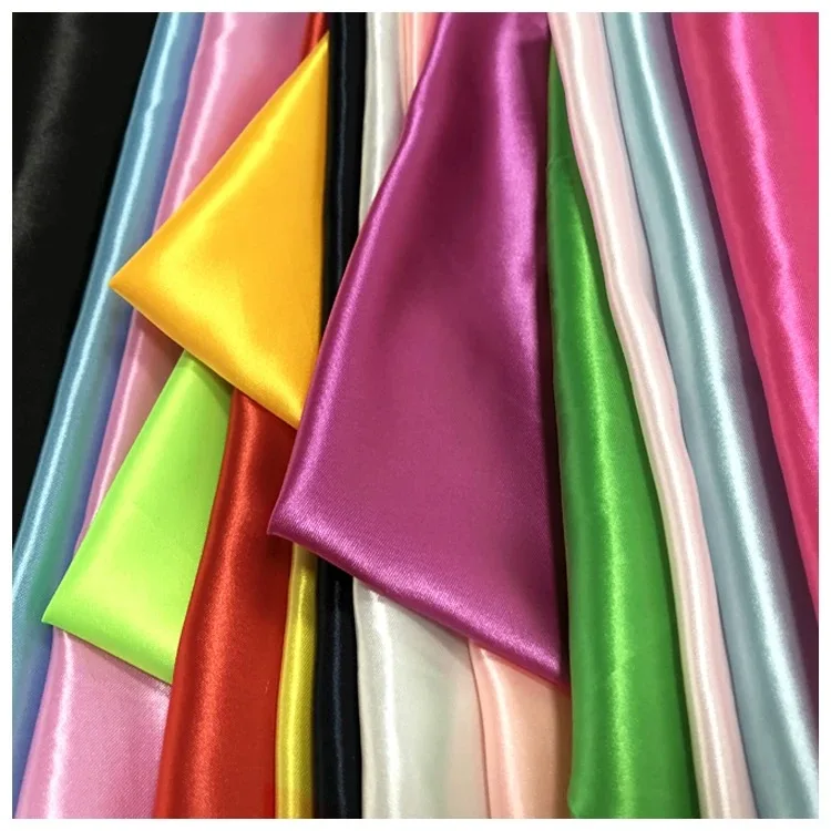Chinese factory price wholesale high quality elastic acetate fabric satin stretch dyed fabric dress fabric 95gsm