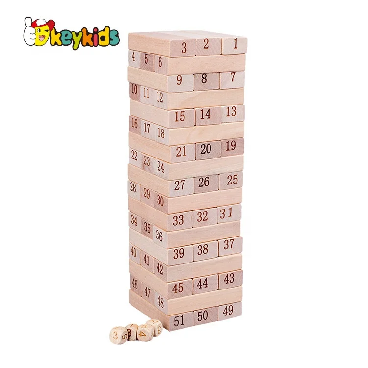 2024 Customize tumbling wooden block tower for children W13D238