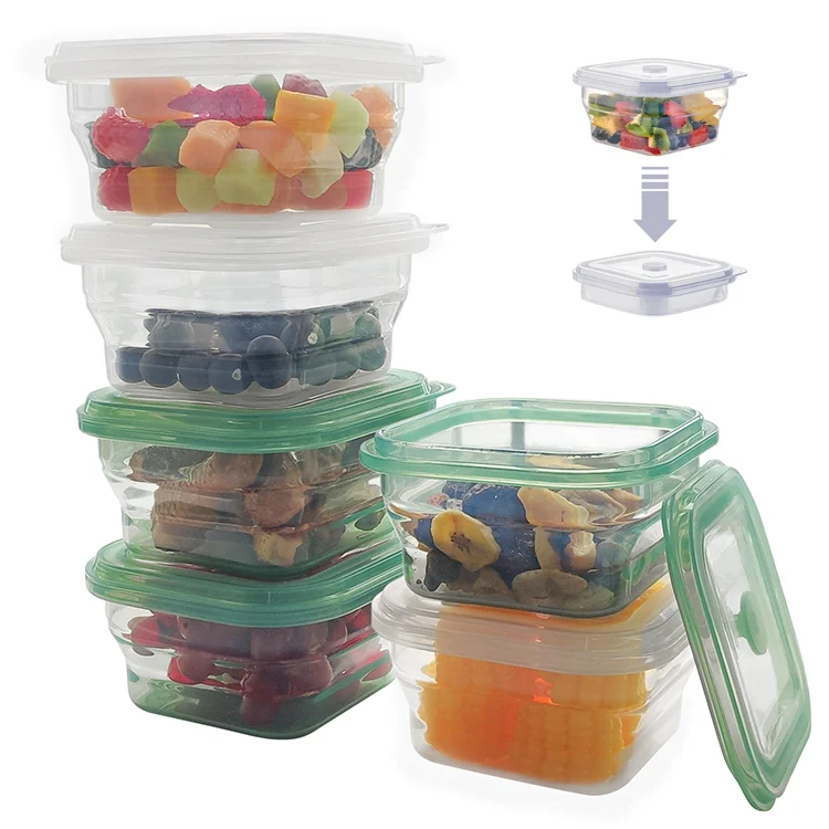 900ML Silicone Food Box With Silicone Lid New Generation Collapsible Easy to Store Microwave Freezer Safe School Work Lunch Box