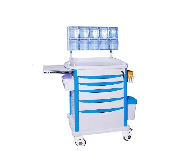 Factory direct price concessions ABS Hospital Trolley medical  Anesthesia cart iatrical furniture Rescue Instrument wheelbarrow