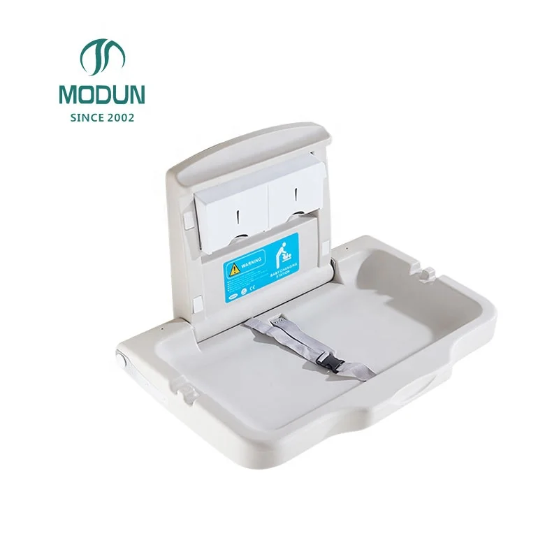 HDPE plastic bed table wall mounted infant diaper unit baby changing station for children