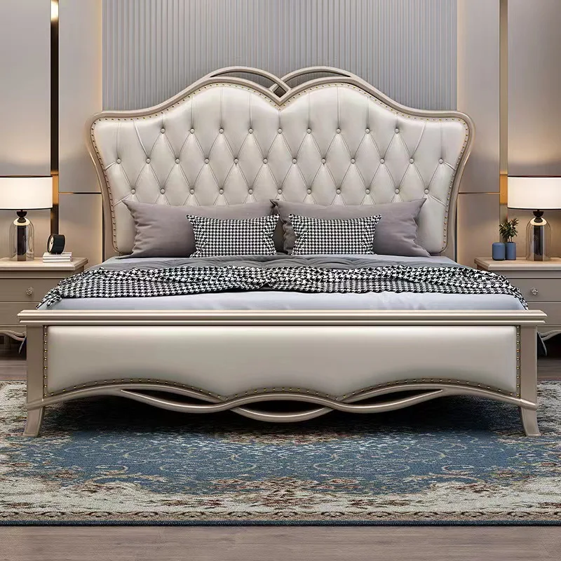 Europe Home apartment Bedroom Furniture  Modern Style 1.5m&1.8m Master Bedroom Double Bed set