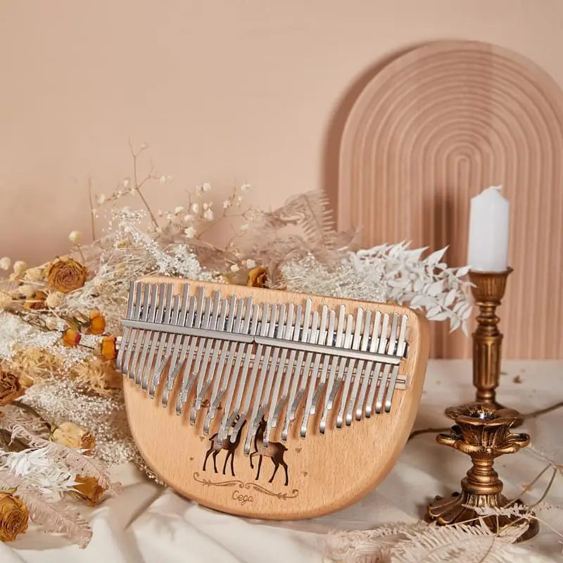 byla 34 keys thumb piano turkish musical instrument kalimba  marichal sheet music instrumento with handbag