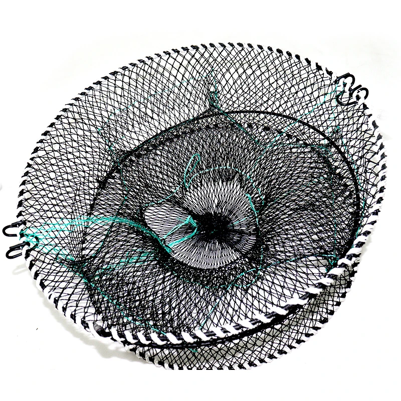 Hot Sale High Quality PE Plastic Coated Fishing Cage Spring-Loaded Crab Trap for Catching Fish Shrimp Lobster-Wholesale Cast Net