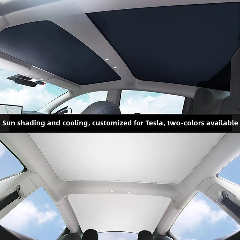 Для Tesla Model 3/Y 2017-2022 Телескопический солнцезащитный козырек затенение регулируемые солнцезащитные очки на крышу
