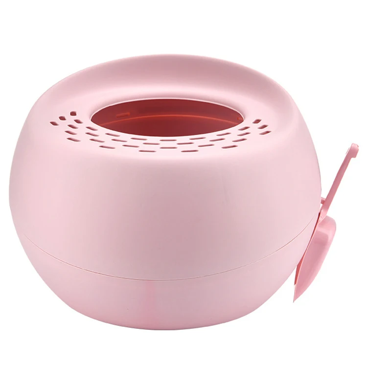 Factory direct sales new round top in cat litter box large size anti odor anti sputtering indoor cat litter box