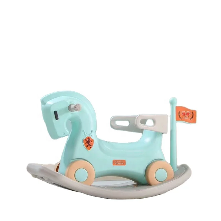 88cm*51cm*39cm Indoor Blue Plastic Child Cheap Rocking Horse Toy for Kids Toy Pe plastic