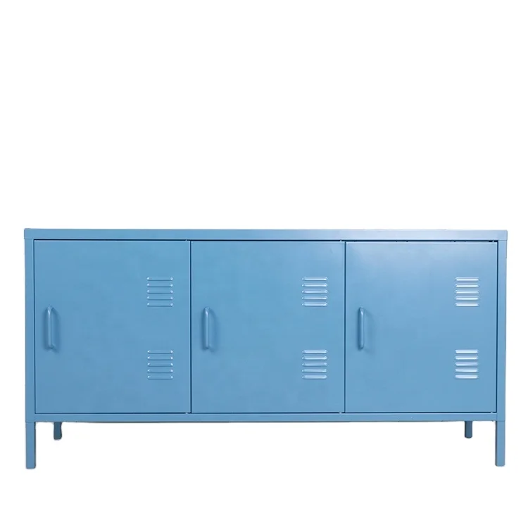 Living Room Furniture Stands Type Tv Cabinet 3 Doors Store Content Cabinet Metal Tv Cabinet
