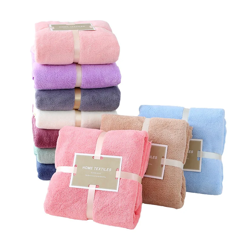2022 Hotel Bathroom Adult 100% Polyester Towel Set High Quality Bath Towel Set Soft Wholesale