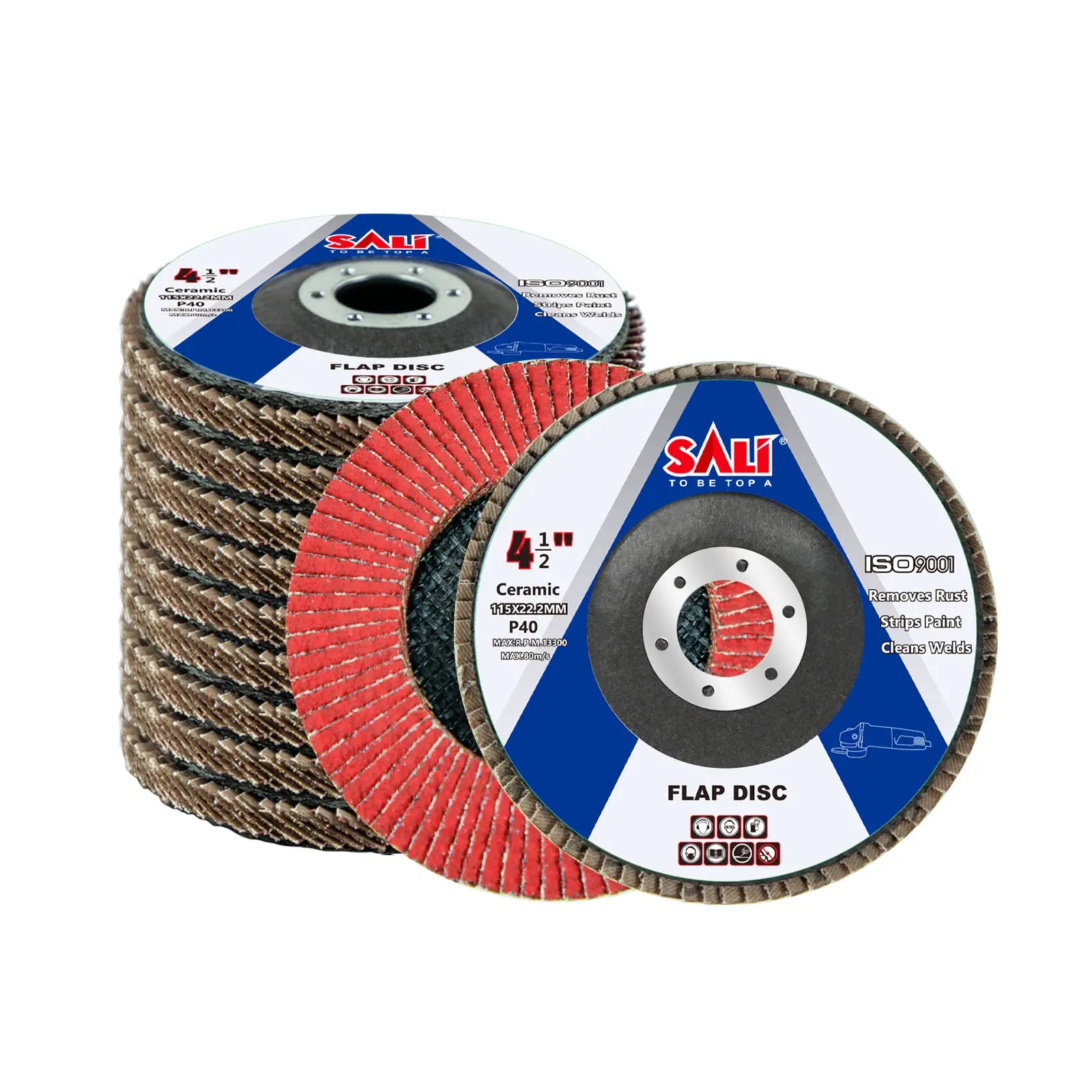 SALI new arrived 4.5 inch abrasive polishing wheel wholesale ceramic alumina flap disc