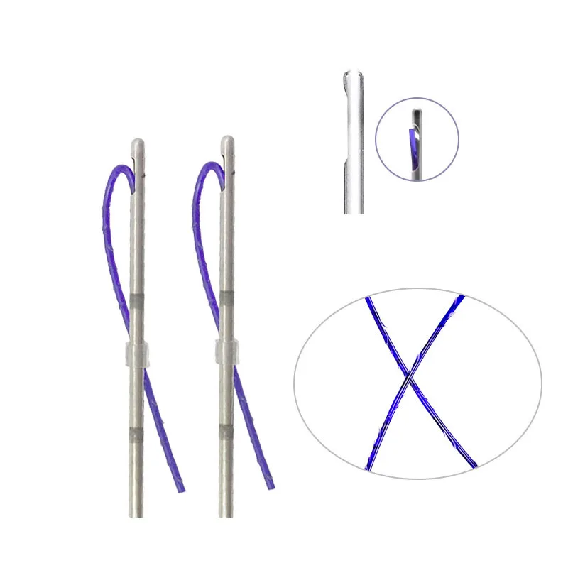 Cosmetic absorbable Cog 4D L needle 19G 100mm pdo thread lifting face