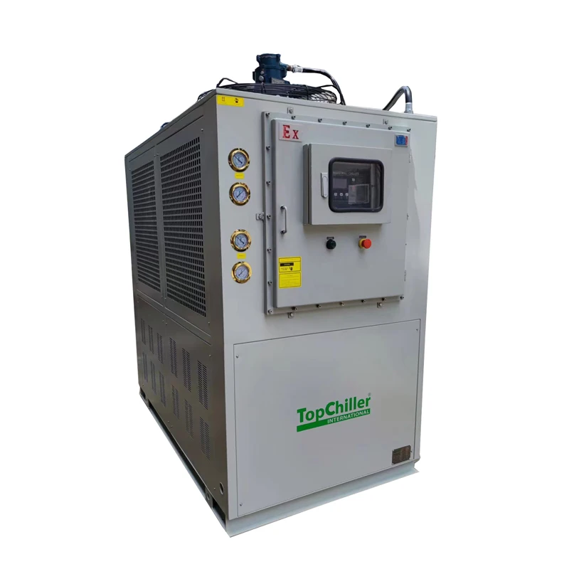 Hot Sales  R410a Refrigerant Water Cooling Chiller Two Scroll Compressors Explosion Proof 20 Ton Air Cooled Chiller