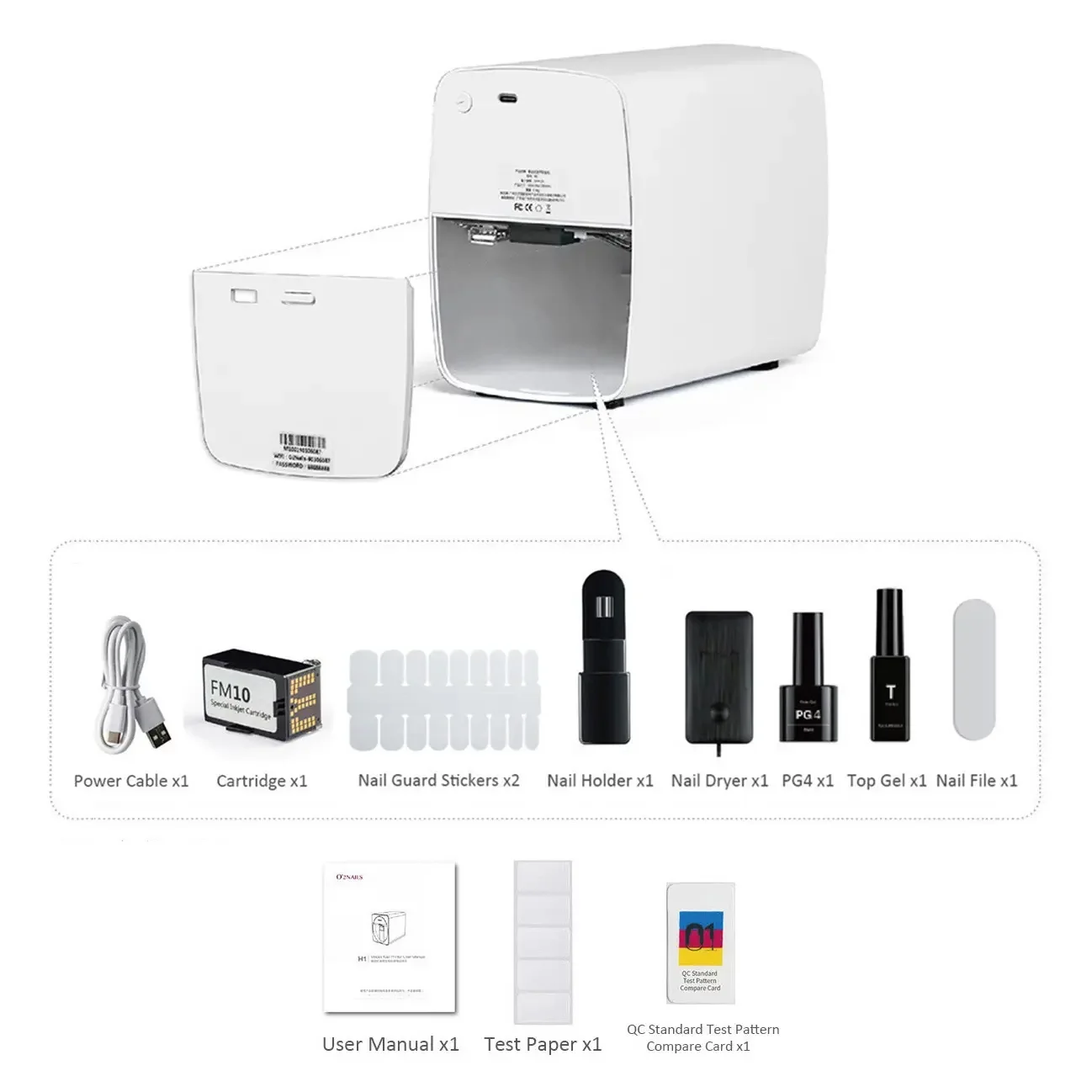 2024 Best Selling Portable Mobile Nail Printer Professional Digital Nail Art Flower Printer Machine