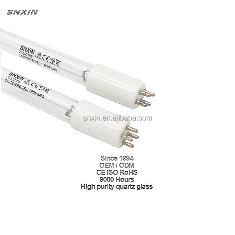 SNXIN nice price 6W 165mm T5 4 pins uv lamp for uv water sterilizer water treatment