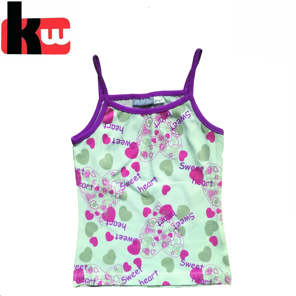 Детский жилет высокого качества, 100% хлопок с красочным принтом, топы для девочек