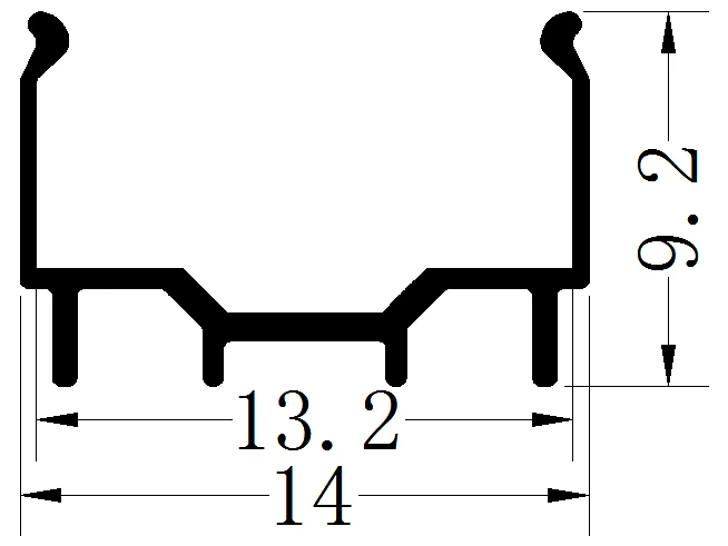ZL-1409 теплоотвод профиль светодиодные утопленный алюминиевый профиль СИД канала в комплект поставки одноцветной светодиодной ленты без защиты от воды