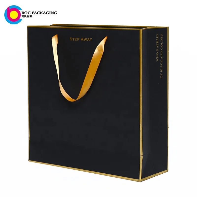 
WHOLESALE LOW MOQ NO MINIMUM BLACK paper gift bag 