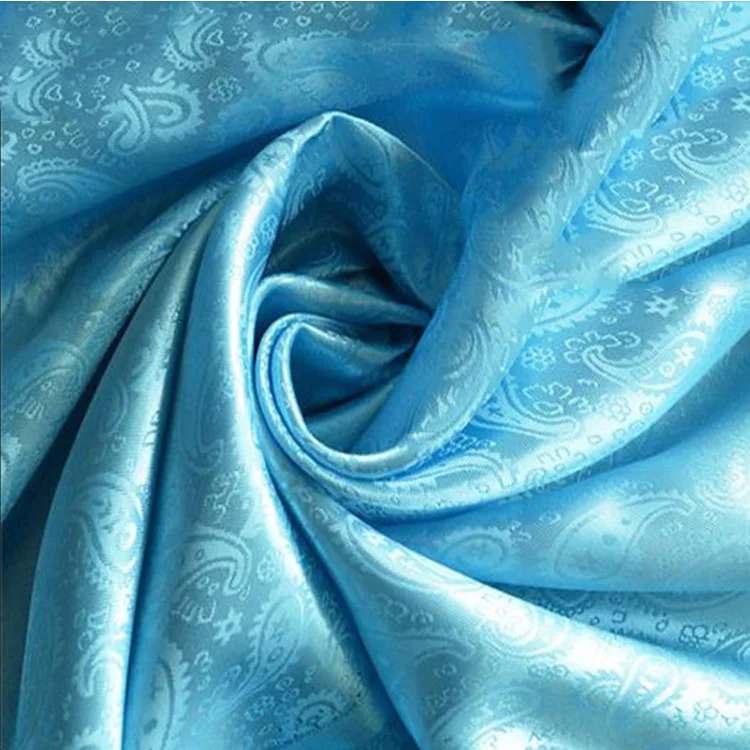 Шелковый атлас красивый пользовательский цвет полиэстер жаккард занавес ткань