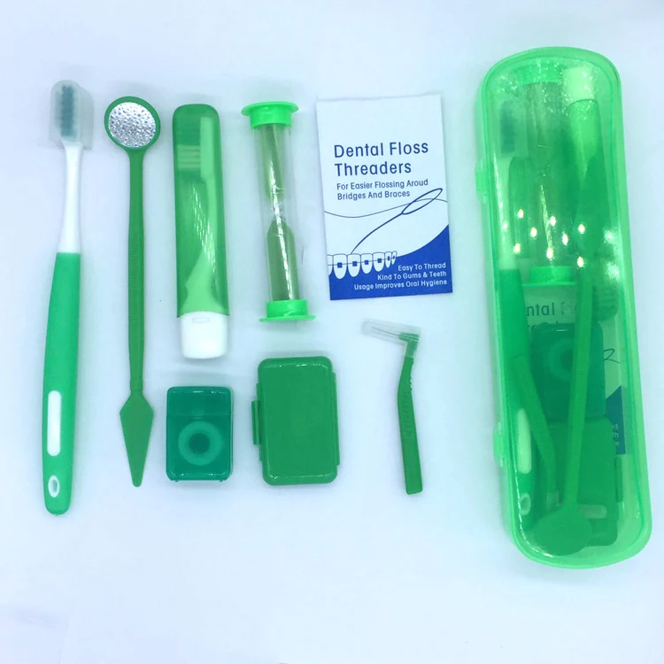 2019 New Products Oral Care Travel Clean Kit Dental Orthodontics Care Kit with different colors