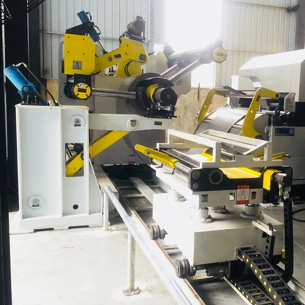 5T/8T/10T/15T гидравлическая стальная катушка декойлер тяжелый Uncoiler с катушечным автомобилем