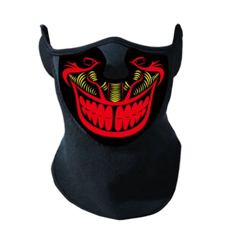 Halloween Mask Festival led Masks Skeleton Outdoor Motorcycle Bicycle Multi function Neck Warmer Ghost Half Face el Mask Scarves
