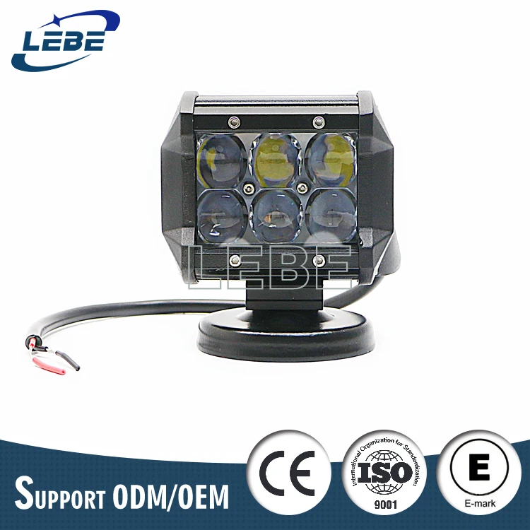 LED Offroad Headlight Light Car Spot Flood Beam 18W Led Light Bar Bracket