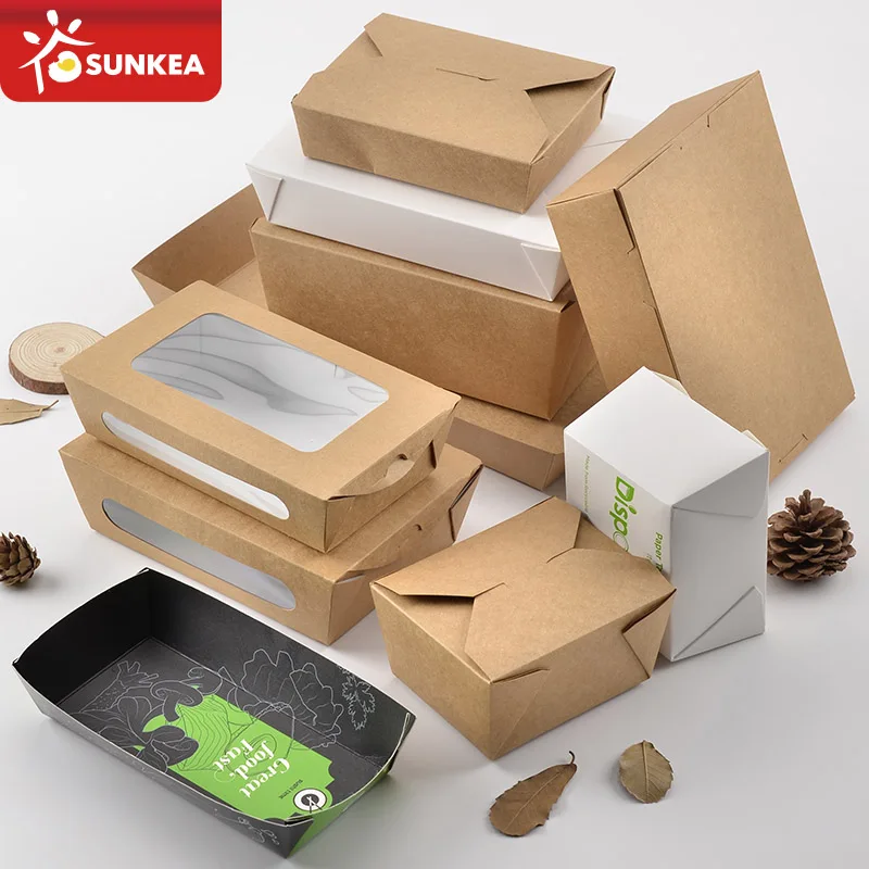 
Disposable microwavable take away biodegradable food packaging container 