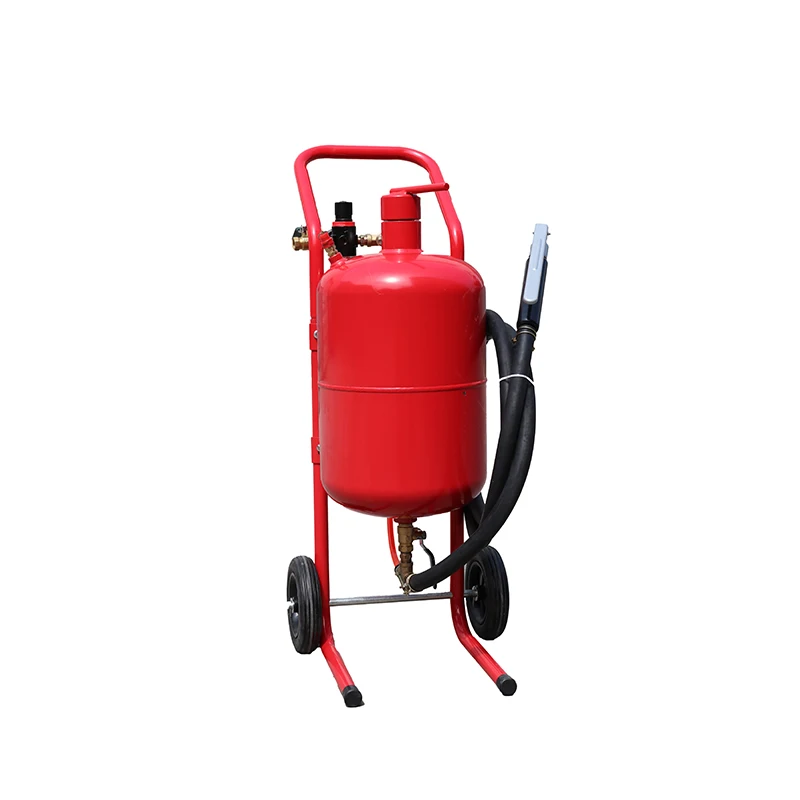 High speed jet portable rust removal sandblaster pot