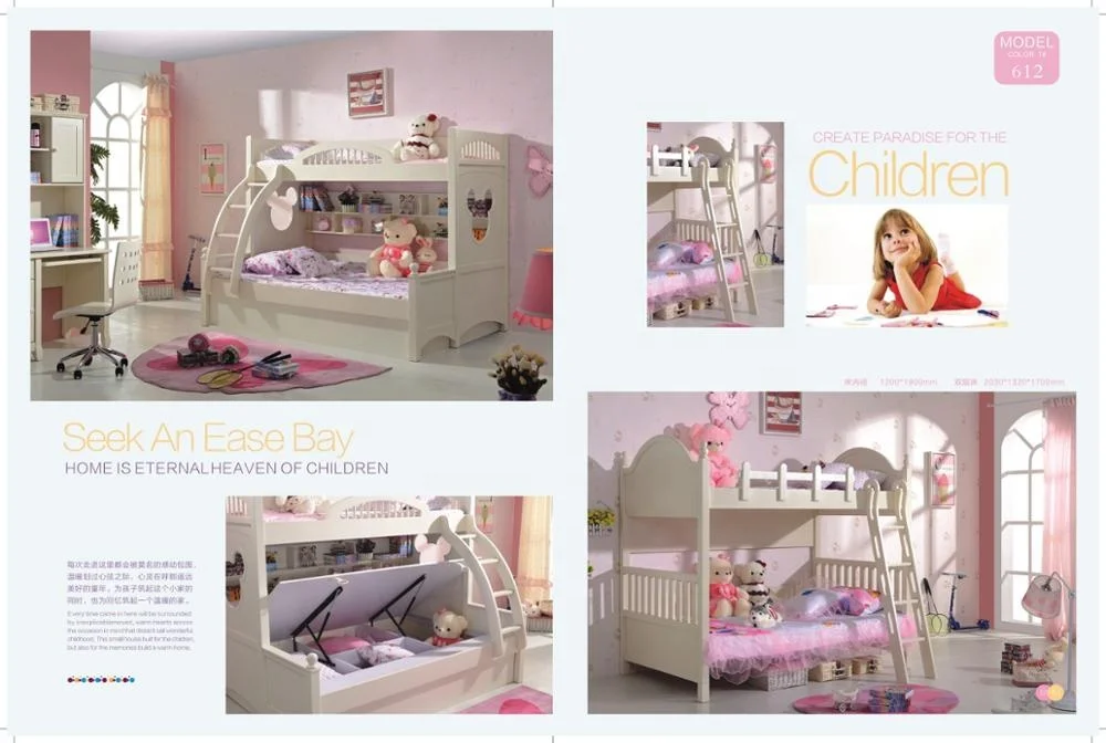 2019 Wooden Bedroom Set for children solid wood bed set