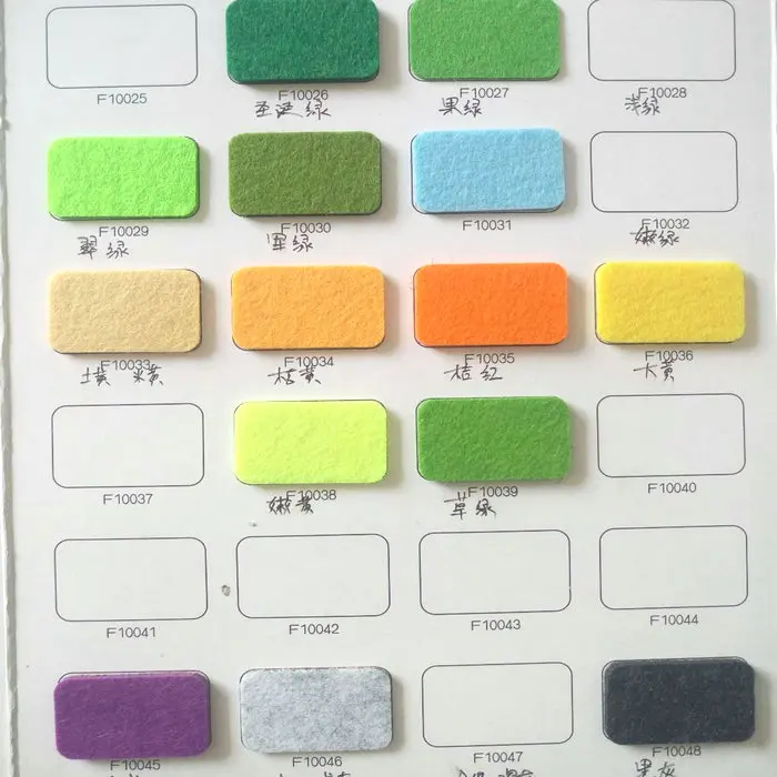 
wholesale and retail 1mm non woven color polyester nonwoven felt fabric 