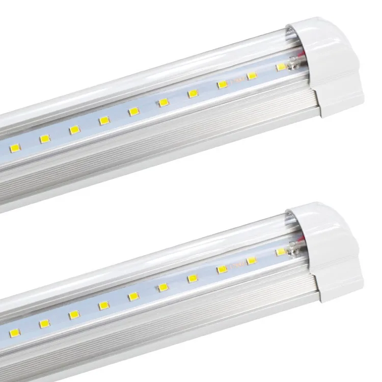 high lumen t8 integrated led light 1ft 2ft 3ft 4ft 8ft integrated v shape t8 led tube 160lm/w with 5 years warranty