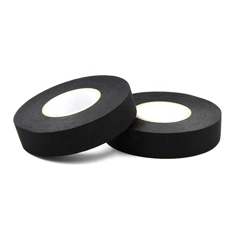 Strong adhesion low price anti-aging black wire harness polyester fabric cloth pet tape for automotive car cables prevention