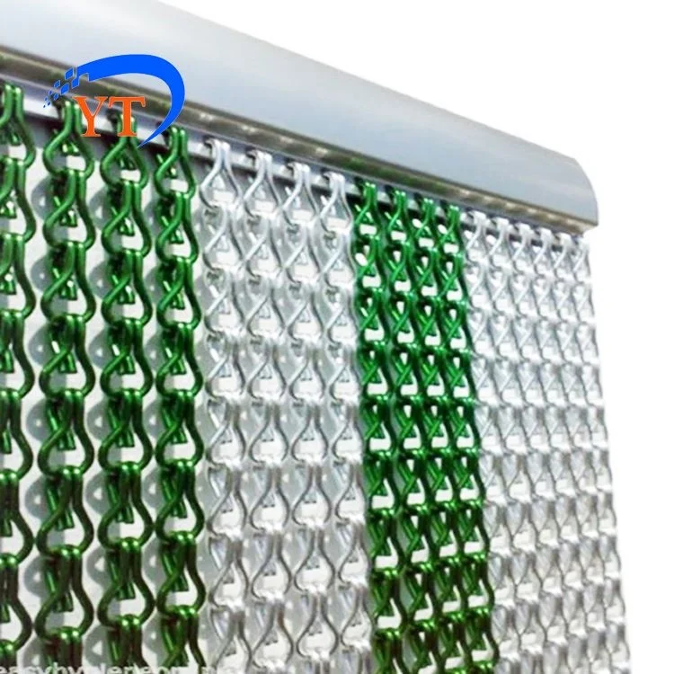 Красивая металлическая занавеска из алюминиевой цепи, металлическая сетчатая занавеска для домашнего декора, двери и окна