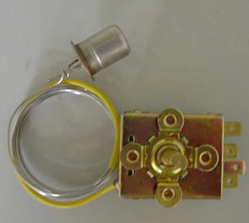 Capillary washing machine thermostat