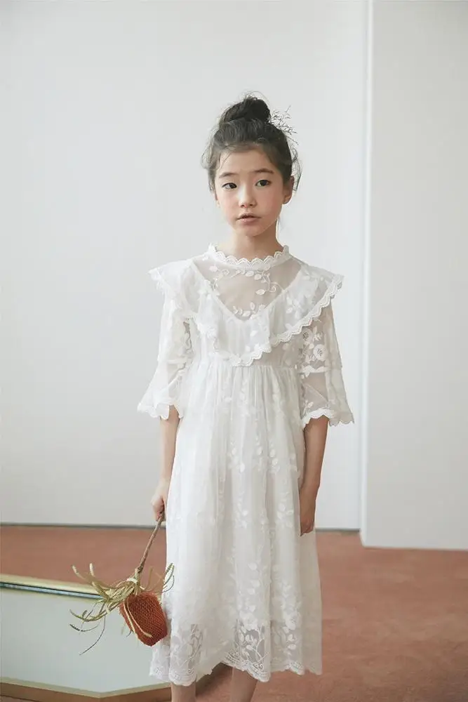 Trendy Girls Pink Veil Princess Party Dress Ruffle Frock Dress Boutique Clothing For Kids