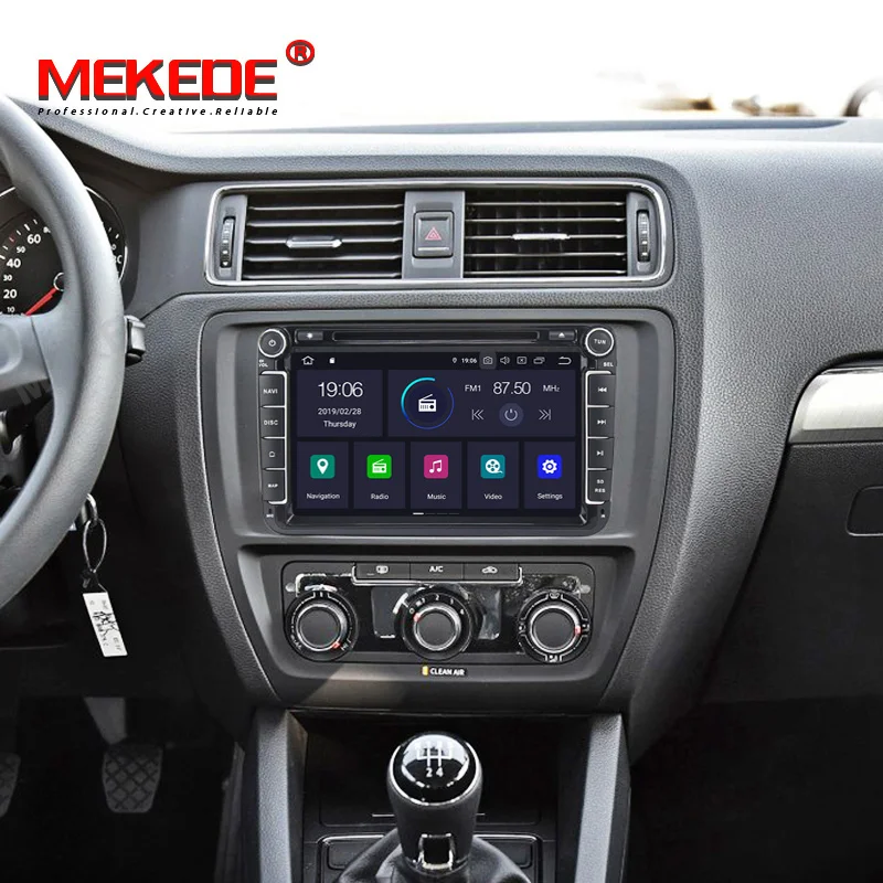 Mekede PX30 Android 9 0 DSP + IPS Автомобильный GPS плеер для VW GOLF DVD PASSAT B6 B5 JETTA POLO CC TIGUAN OCTAVIA с 2 16G