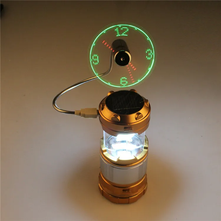 China wholesale cheap propeller usb fan led clock