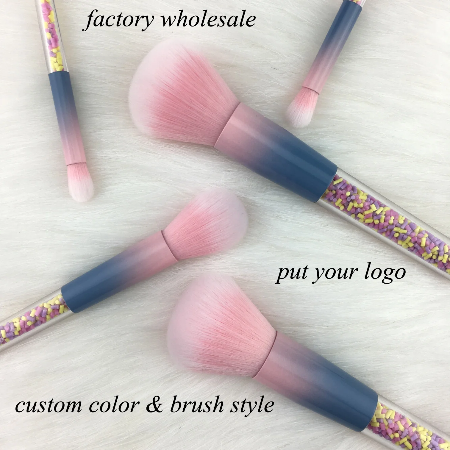 2019 новый дизайн, милый ярко-розовый индивидуальный логотип, новинка, Кисть для макияжа, частная этикетка