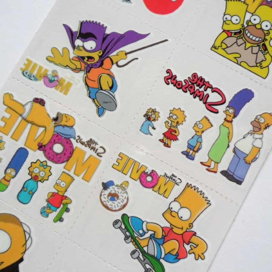 Custom design temporary tattoos sheets for kids Wholesale non-toxic cute cartoon face tattoo sticker