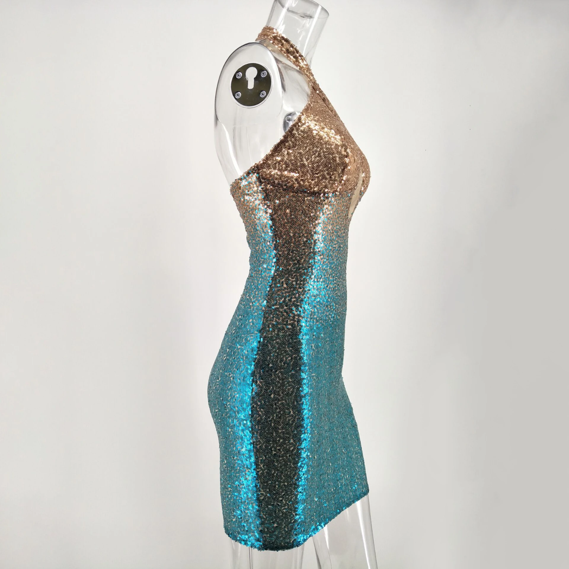 Ladies wear sexy sequins dance party backless dresses in length party honeymoon dresses