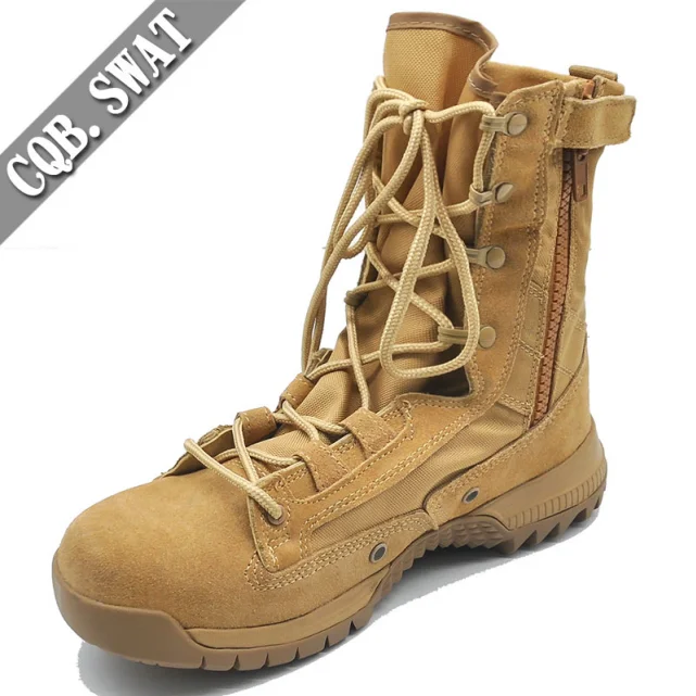 Tactical Combat Boot and Outdoor Training Boot EVA Winter Shoes Mesh Fabric Professional Winter Shoes for Men Rubber YKK Zipper