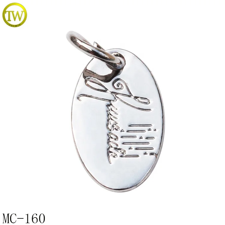 Metal charm Jewelry Brand Tags For Necklace & Bracelet,Floating Locket Plate